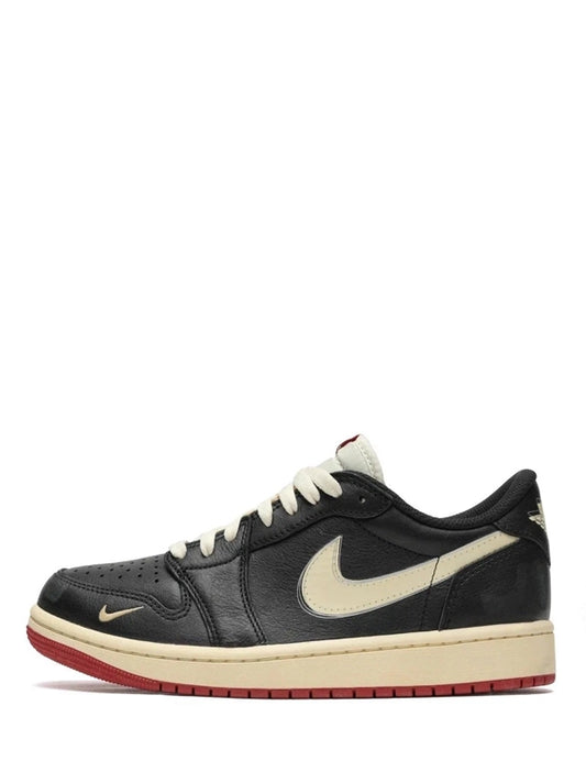 Air Jordan 1 Low OG "Black/Sail/Red" – Vintage Aesthetic