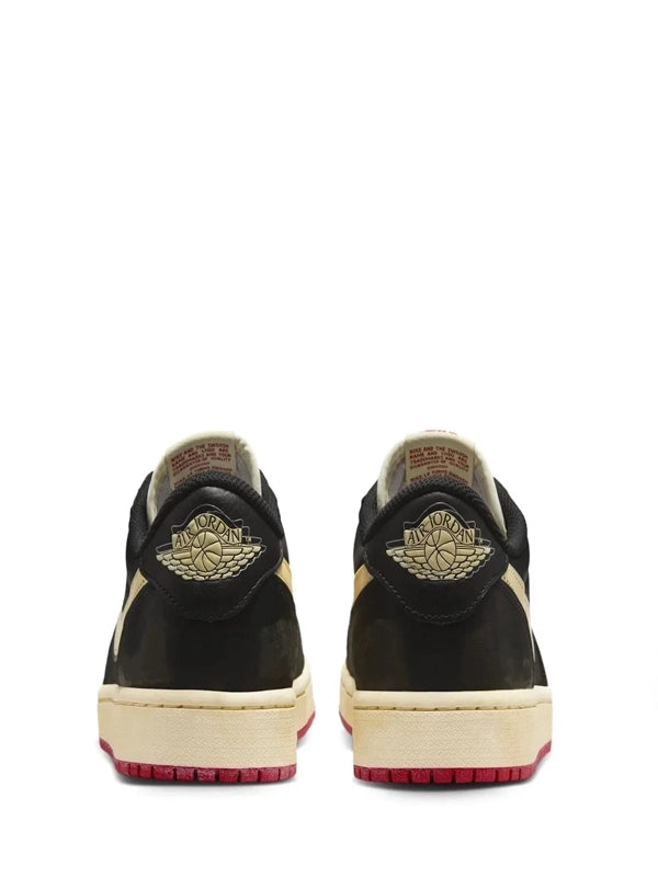 Air Jordan 1 Low OG "Black/Sail/Red" – Vintage Aesthetic
