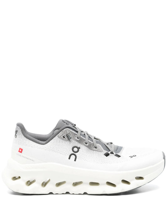 On Cloudsurfer / Cloudmonster Running Shoes (White/Grey)