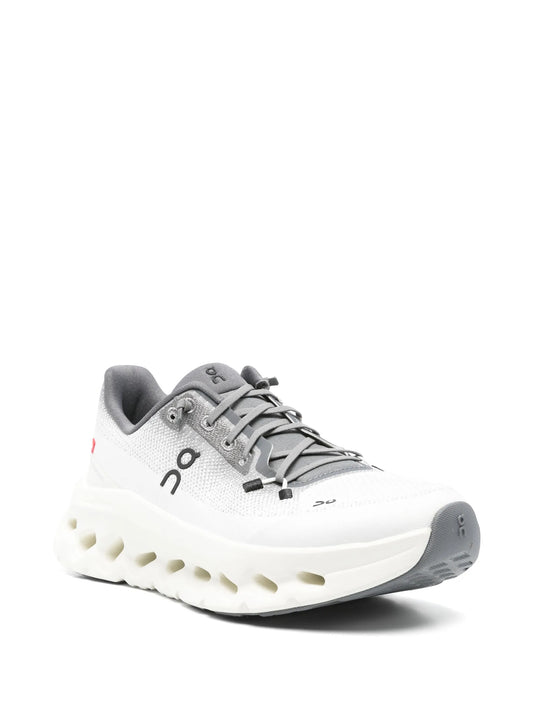 On Cloudsurfer / Cloudmonster Running Shoes (White/Grey)