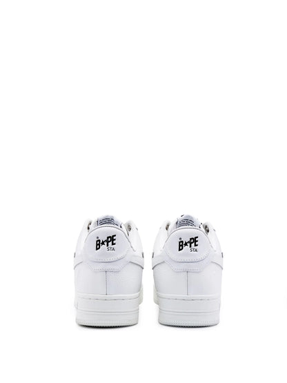 BAPE STA™ Low – Triple White Pebble Leather