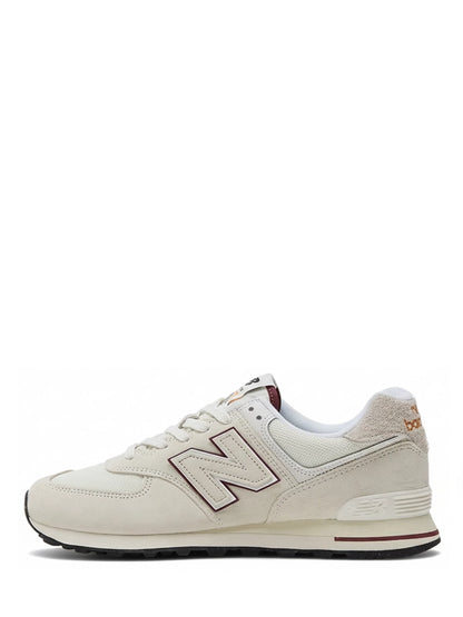 New Balance 574 – Sea Salt with Burgundy